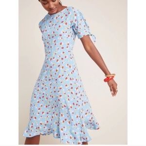 FAITHFULL THE BRAND Erin Midi Dress Blue Floral 6